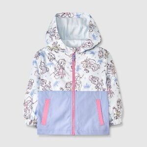 NWOT Toddler Girls' Disney Princess Colorblock Windbreaker Jacket, 5T